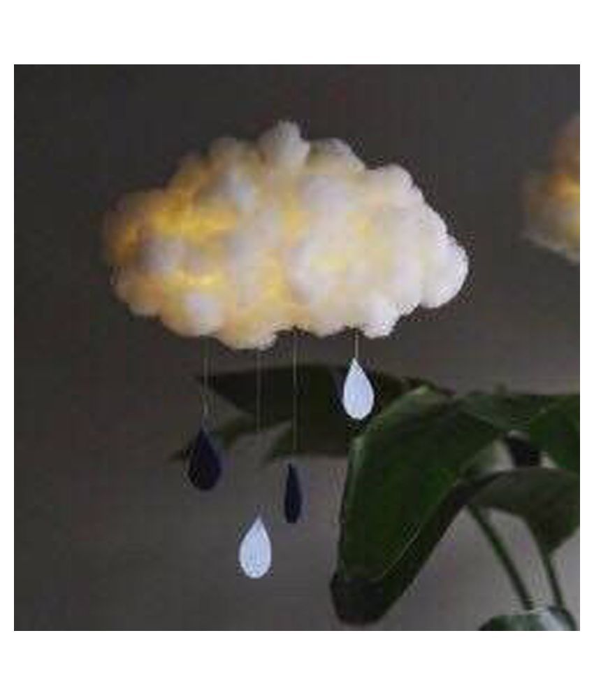 Diy Handmade Kids Cute Cotton Cloud Shape Lamp Room Light