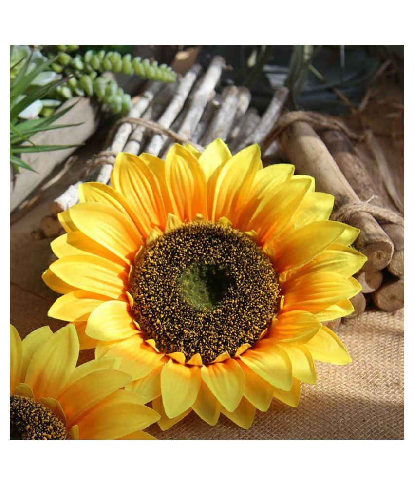 Fake Silk Artificial Sunflower Flower Heads Bouquet Floral Garden Home Decor D Buy Fake Silk Artificial Sunflower Flower Heads Bouquet Floral Garden Home Decor D At Best Price In India On Snapdeal