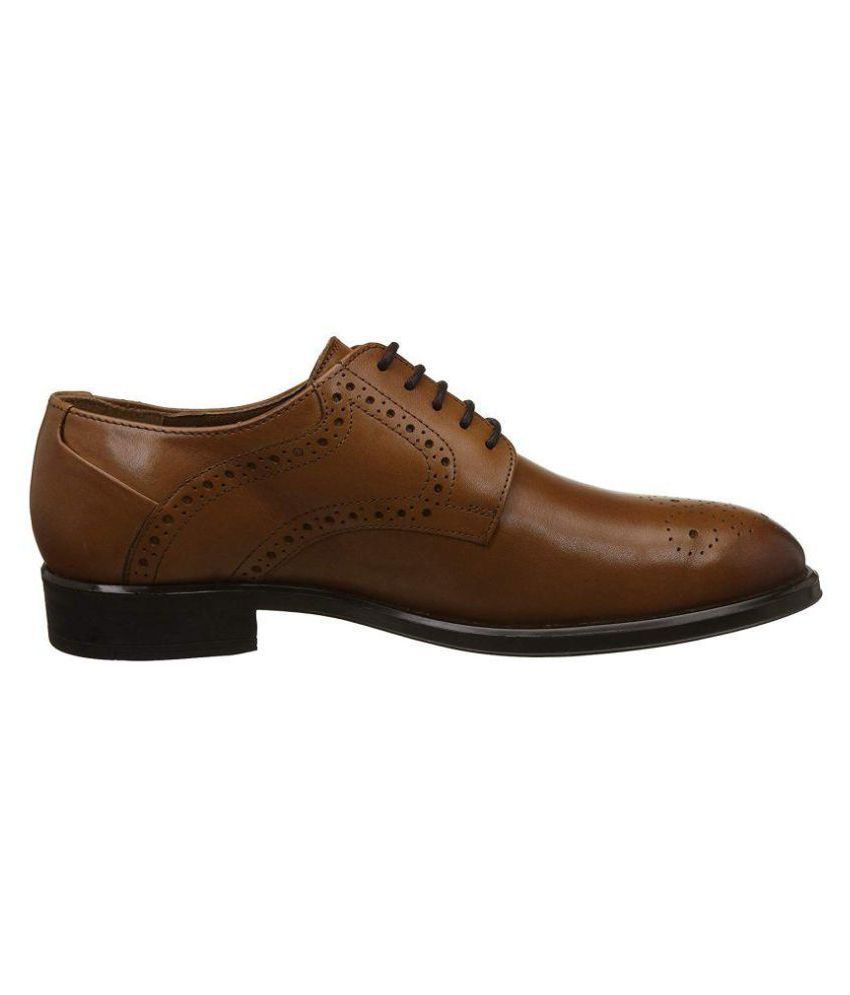 Hush Puppies Brogue Genuine Leather Tan Formal Shoes Price in India ...