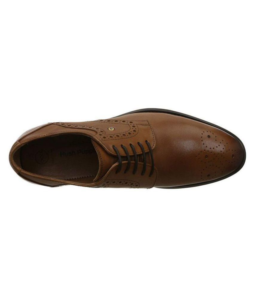 genuine leather hush puppies