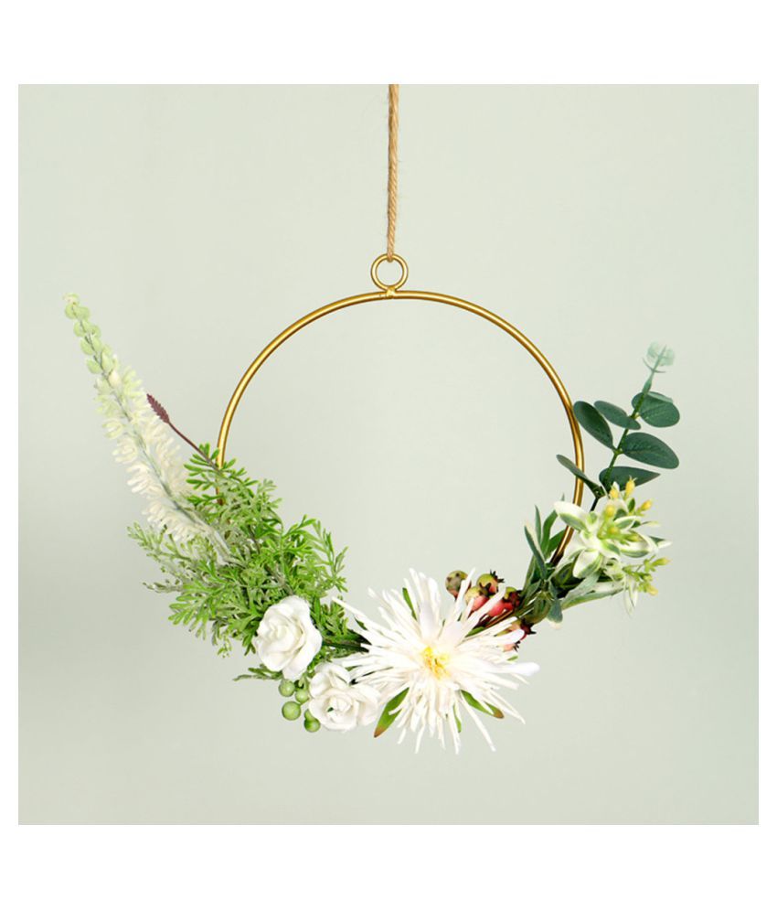 Iron Flower Basket Artificial Flowers Wall Hanging Basket Rack