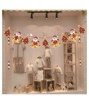 Christmas Paper Garlands String Hanging Flag New Year Party