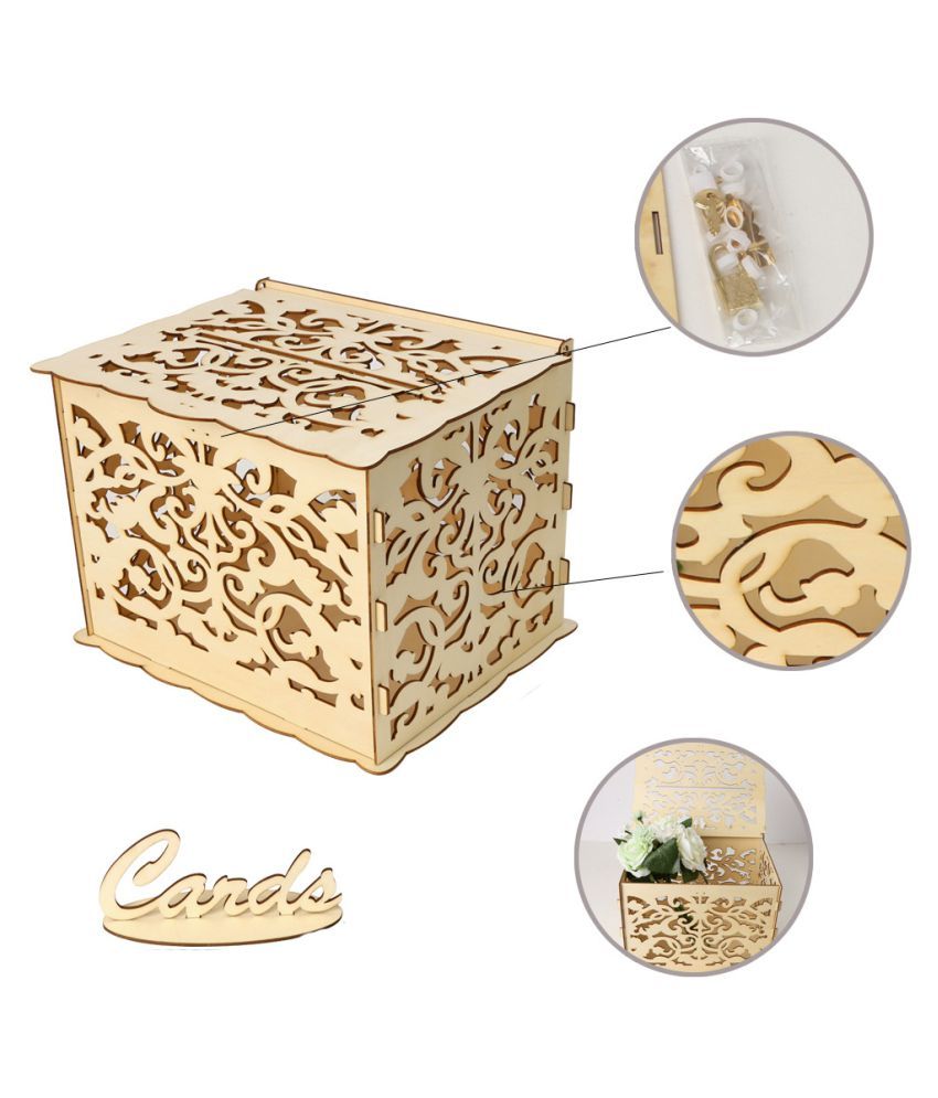 Wedding Card Box With Lock Diy Money Wooden Gift Boxes For Party Buy Wedding Card Box With Lock Diy Money Wooden Gift Boxes For Party At Best Price In India On Snapdeal