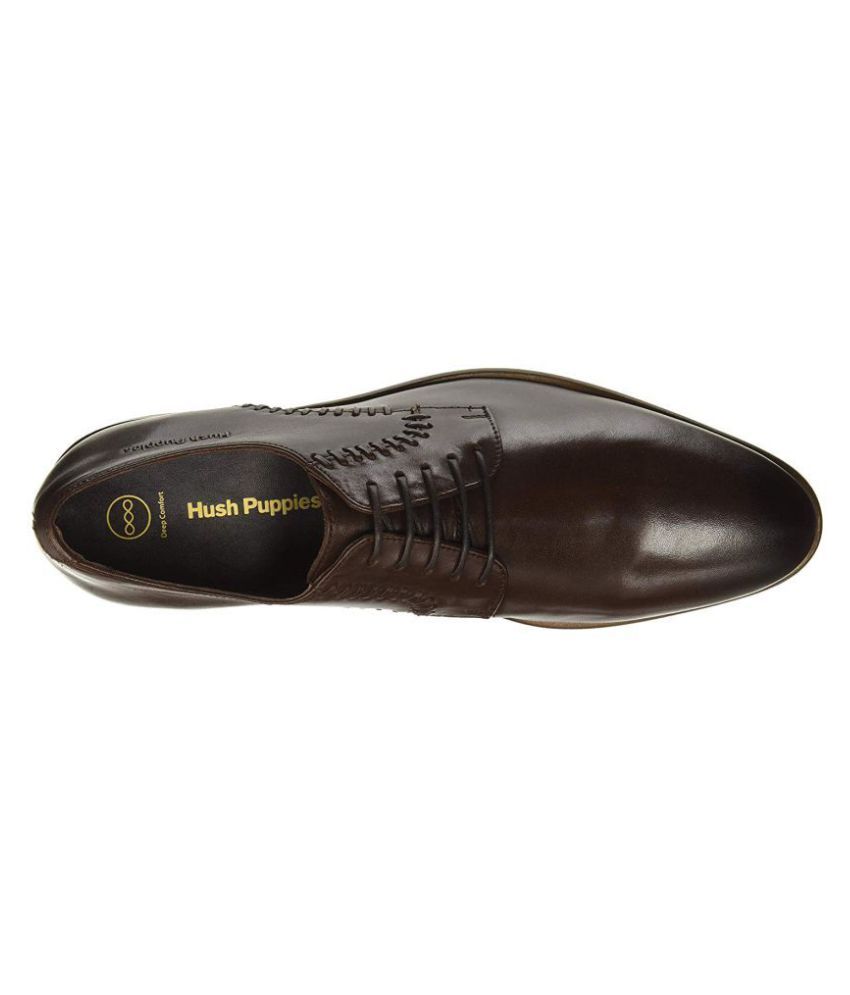 Hush Puppies Derby Genuine Leather Brown Formal Shoes Price in India