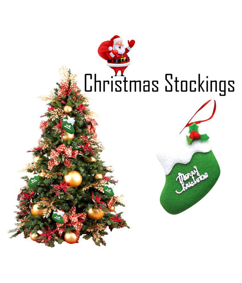 Christmas Socks Tree Decorative Pendant Mini Stocking Candy Gift Bag fashion RS 