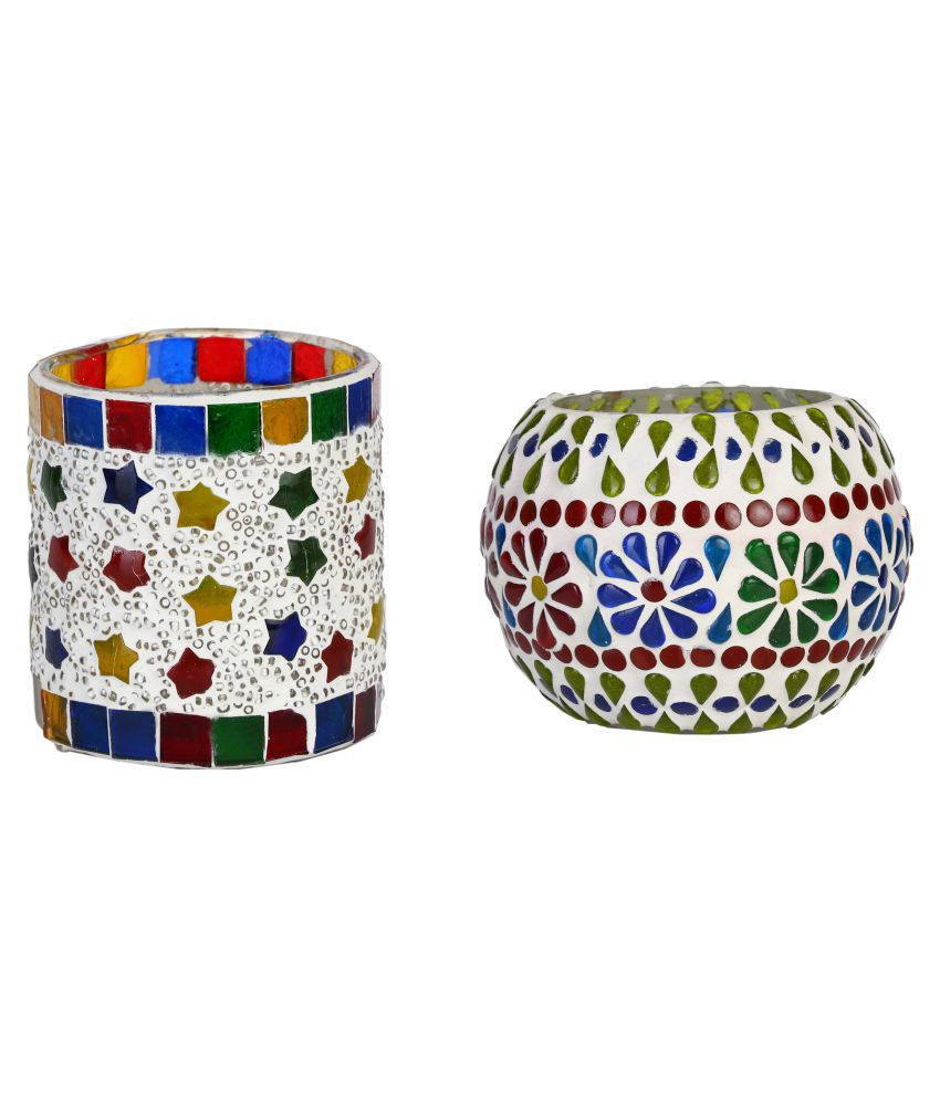     			AFAST Glass Party Decor Multicolour - Pack of 2