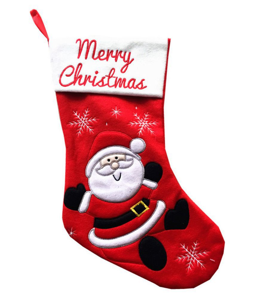 Luxury Deluxe Personalised Embroidered Xmas Stocking Sack Gift Christmas Santa 