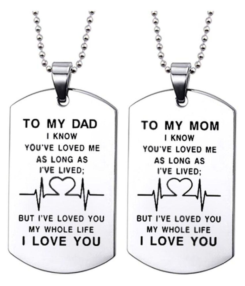Dog Pendant Necklace Family To My Dad Mom I Want You To Believe Love Dad Mom Necklace Military Army Cards Fashion Jewellery Buy Dog Pendant Necklace Family To My