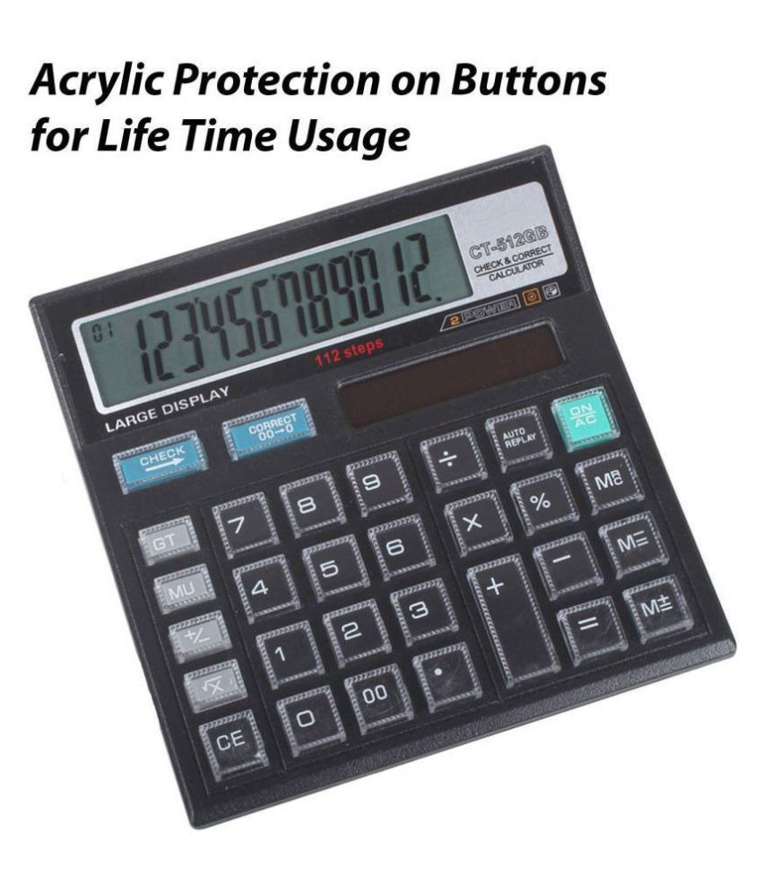     			Nilam Enterprice Digit Financial and Business Calculator with Acrylic Protected on Buttons,(Black)