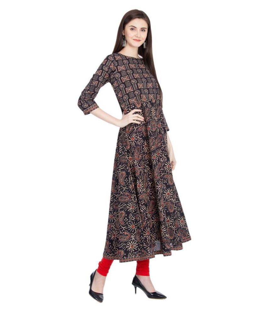 long cotton anarkali kurti