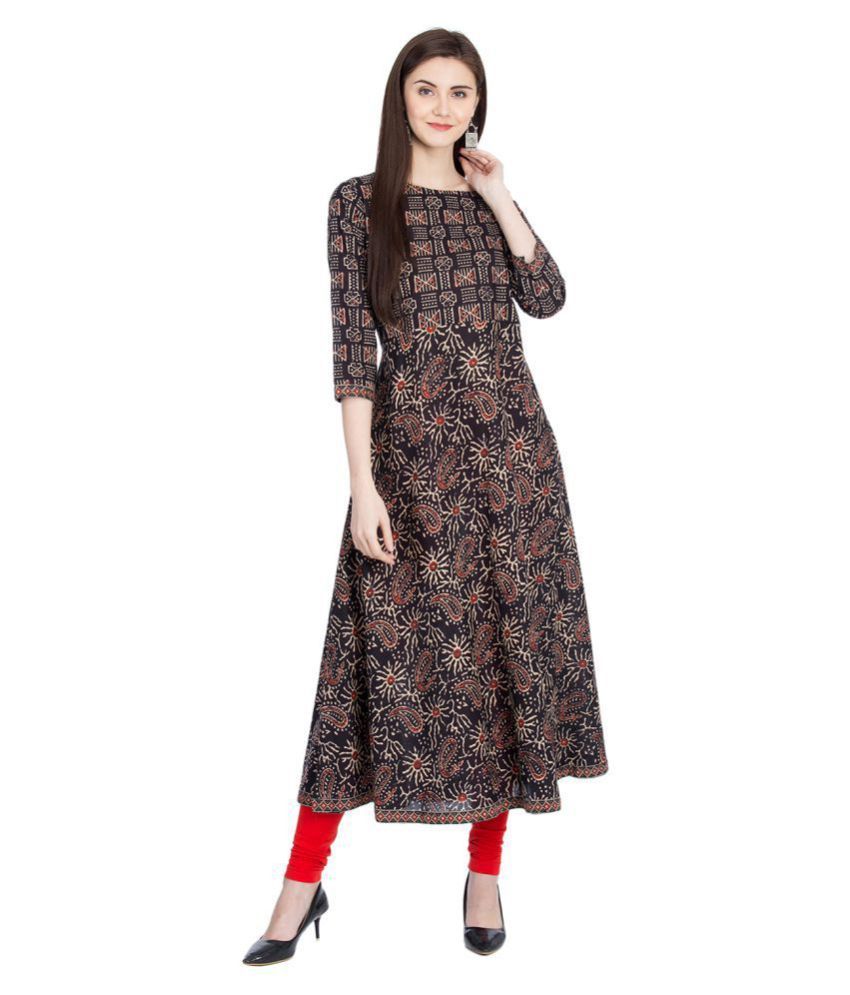 long cotton anarkali kurti