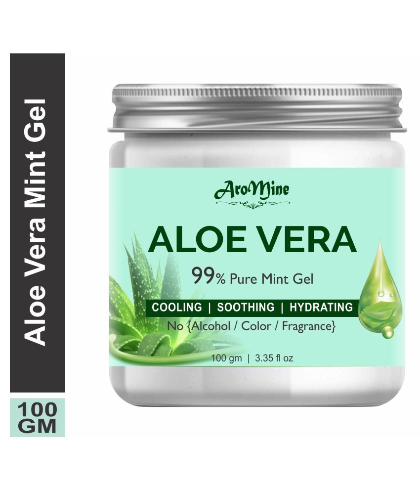     			Aromine 99% Mint Aloevera Gel For Skin Fairness , Brightness , Skin Young- Moisturizer 100 gm