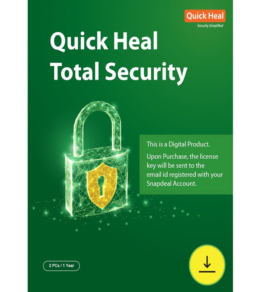 Quick Heal Total Security Latest Version ( 2 PC / 1 Year ) - Activation Code-Email Delivery