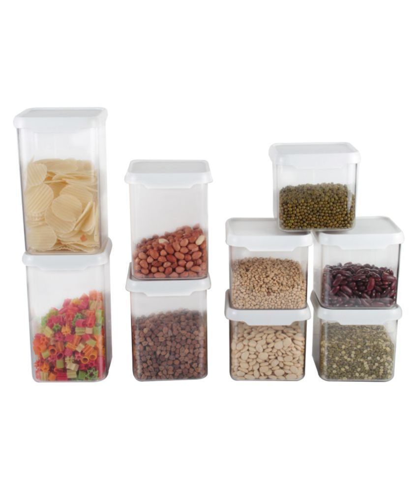 Chefstar Polyproplene Food Container Set Of 9 1100 Ml: Buy Online At 