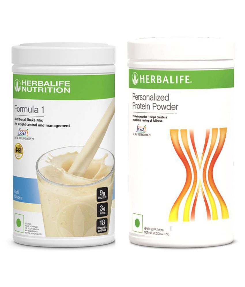     			Herbalife Personalized Protein Powder 400GM + Formula 1 Nutritional Shake for Weight Loss Kulfi - 500 gm Pack of 2