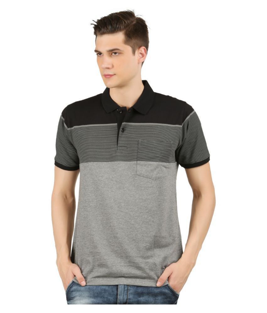 Wexford - Black Cotton Blend Regular Fit Men's Polo T Shirt ( Pack of 1 )