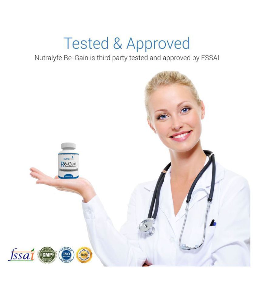 Nutralyfe Regain Best Supplement For Hair Loss 100 Natural & Herbal 60