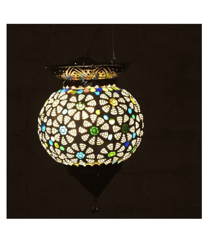 Susajjit Decor Glass Decorative Diwali Lamp Party Lamp Mosaic