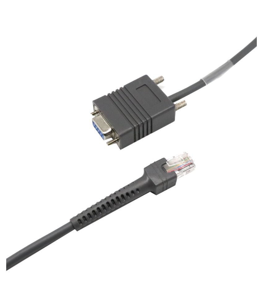RS232 Serial Cable 7FT RJ45 to DB9 Female Symbol Barcode Scanner CBA
