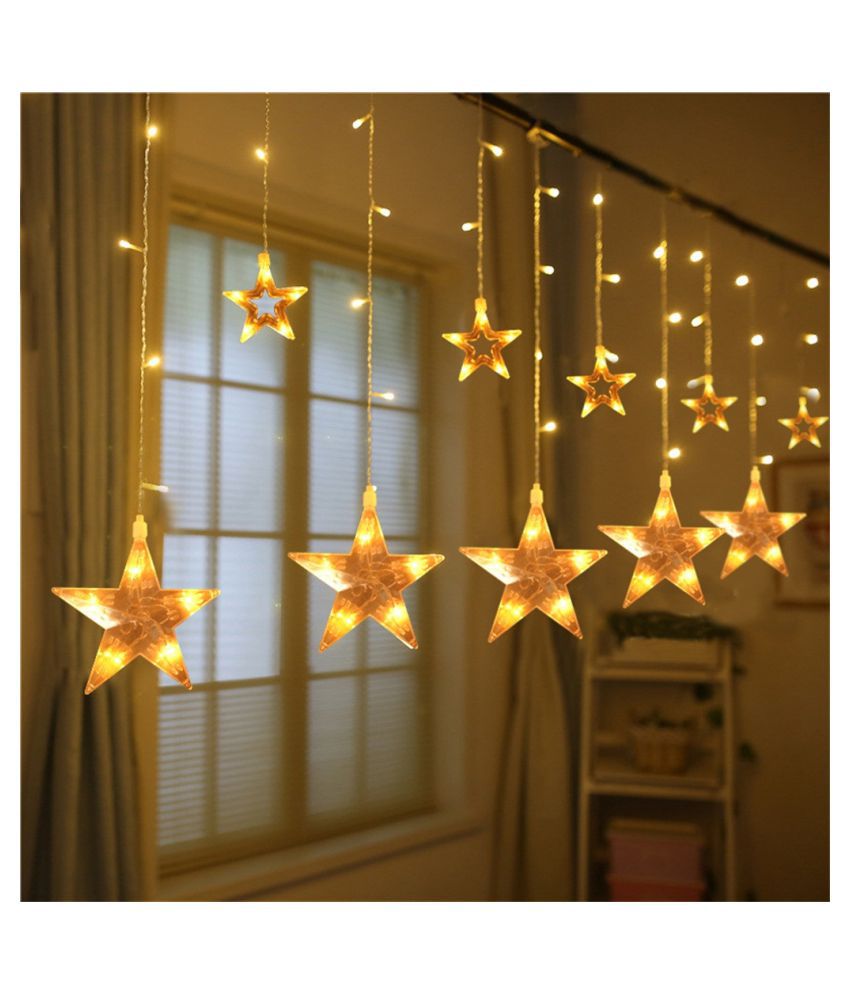     			Star Curtain Light Pentagram LED String Wedding Interior Decoration