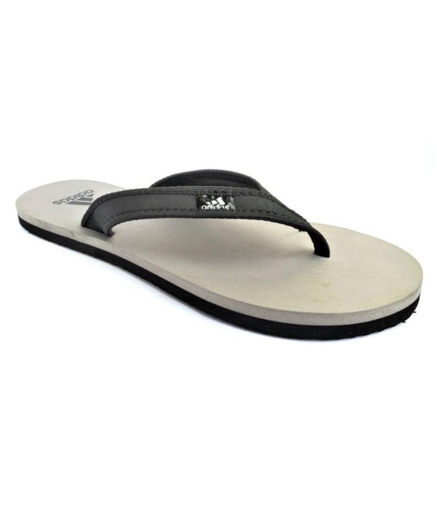 adidas slippers gray