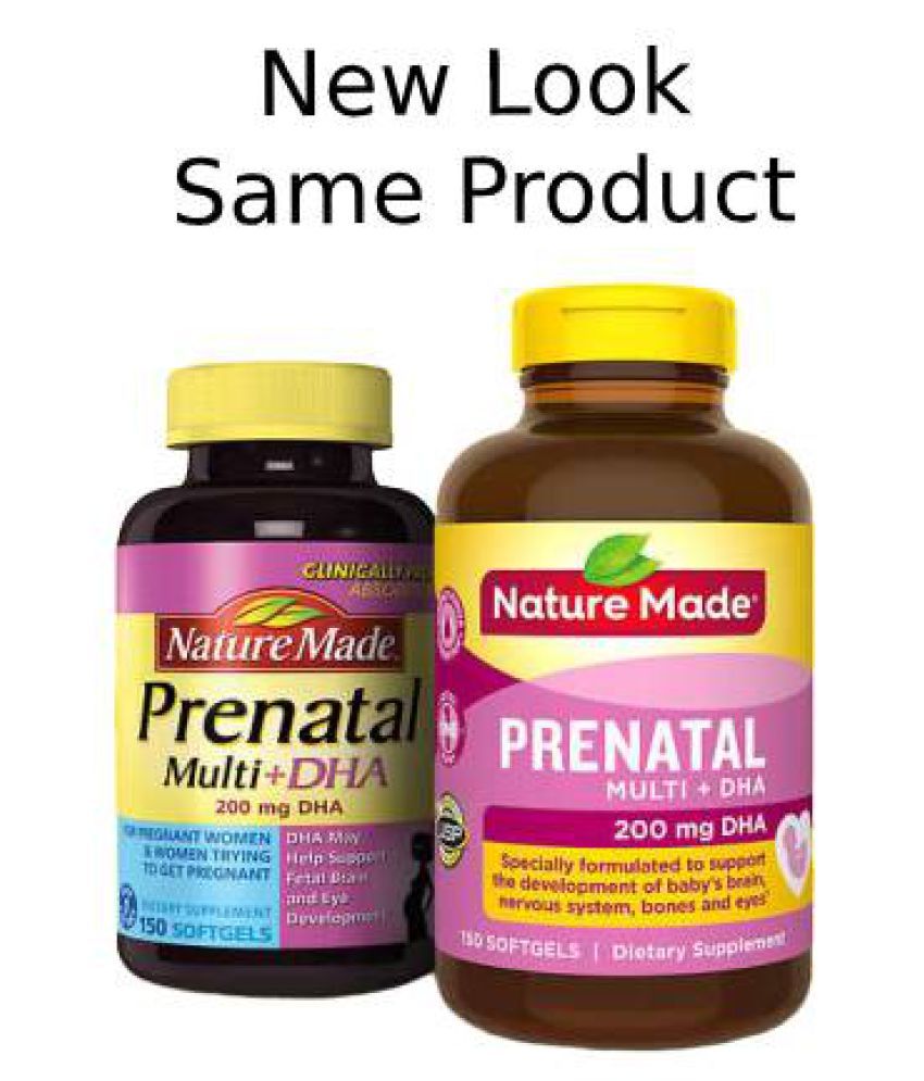 Nature Made Prenatal Multi + Dha, 150 Softgels 200 mg Multivitamins