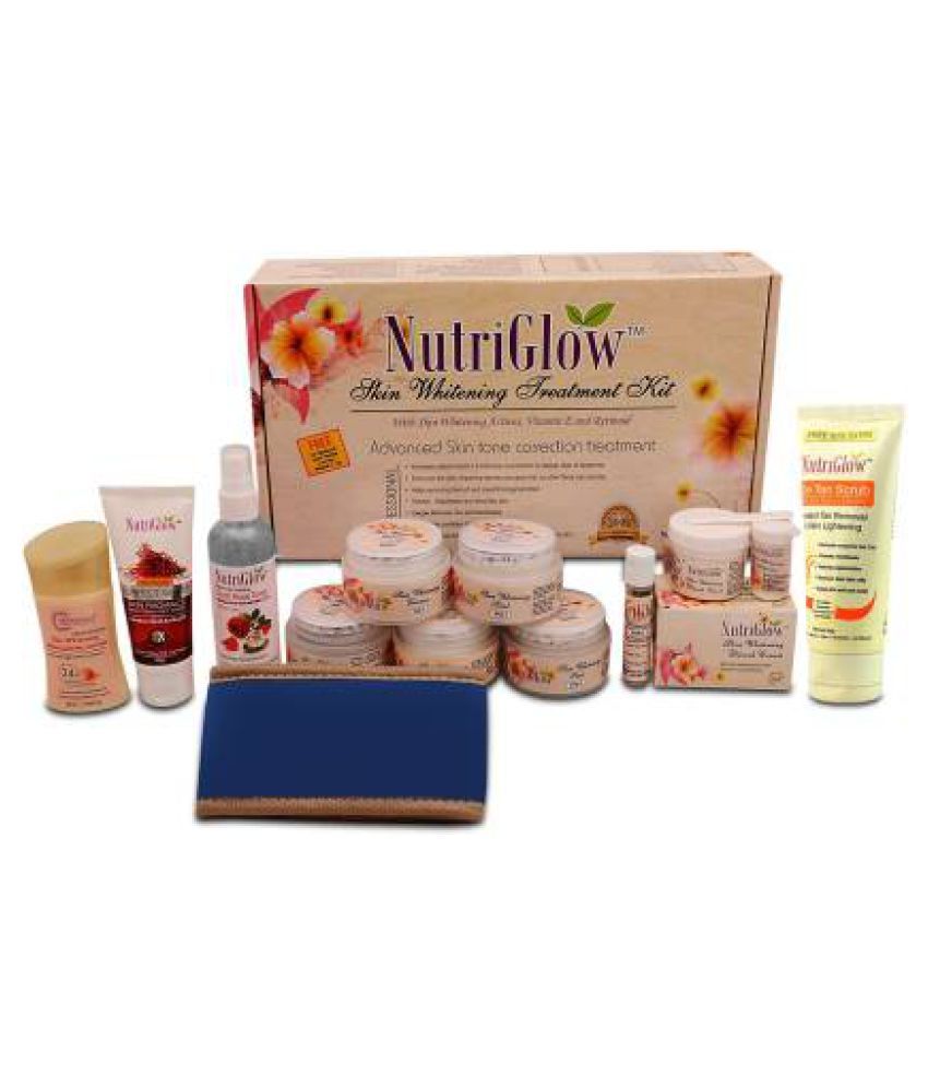 Nutriglow Skin Whitening Treatment Kit + De Tan Scrub+ ...