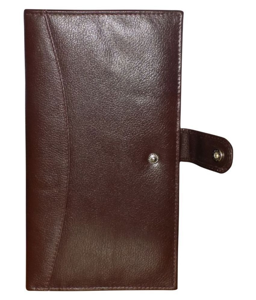     			Style 98 Genuine  Leather Brown Passport Holder