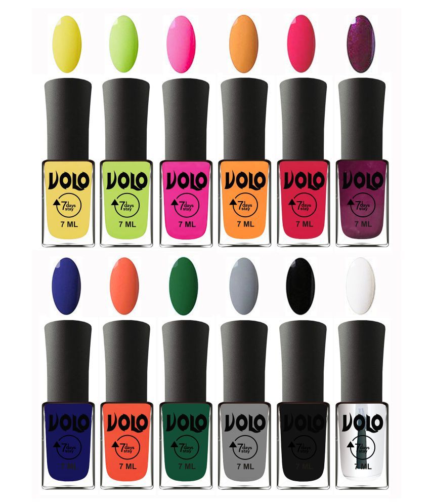     			VOLO No Chipping-No Fading Long Lasting Nail Polish Set Of 12 Multi Glossy 84 mL