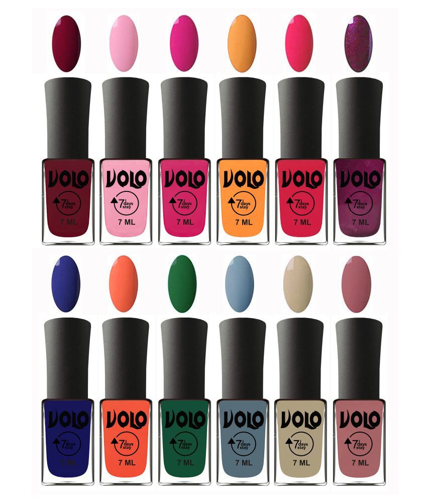     			VOLO No Chipping-No Fading Long Lasting Nail Polish Set Of 12 Multi Glossy 84 mL