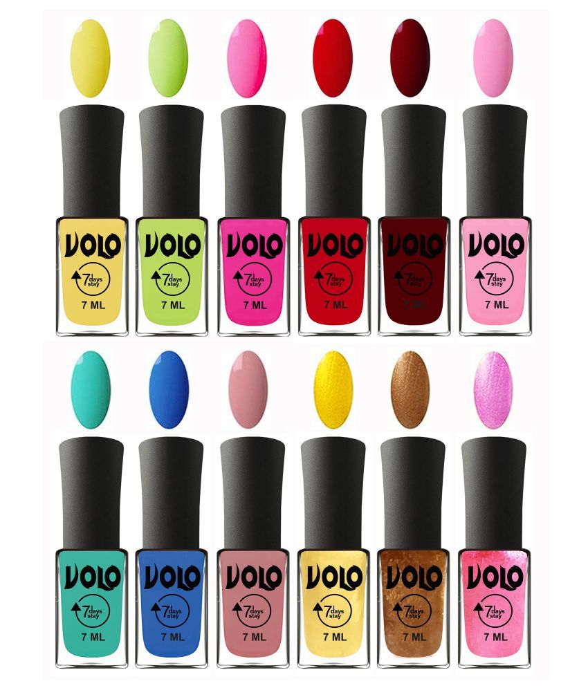     			VOLO No Chipping-No Fading Long Lasting Nail Polish Set Of 12 Multi Glossy 84 mL