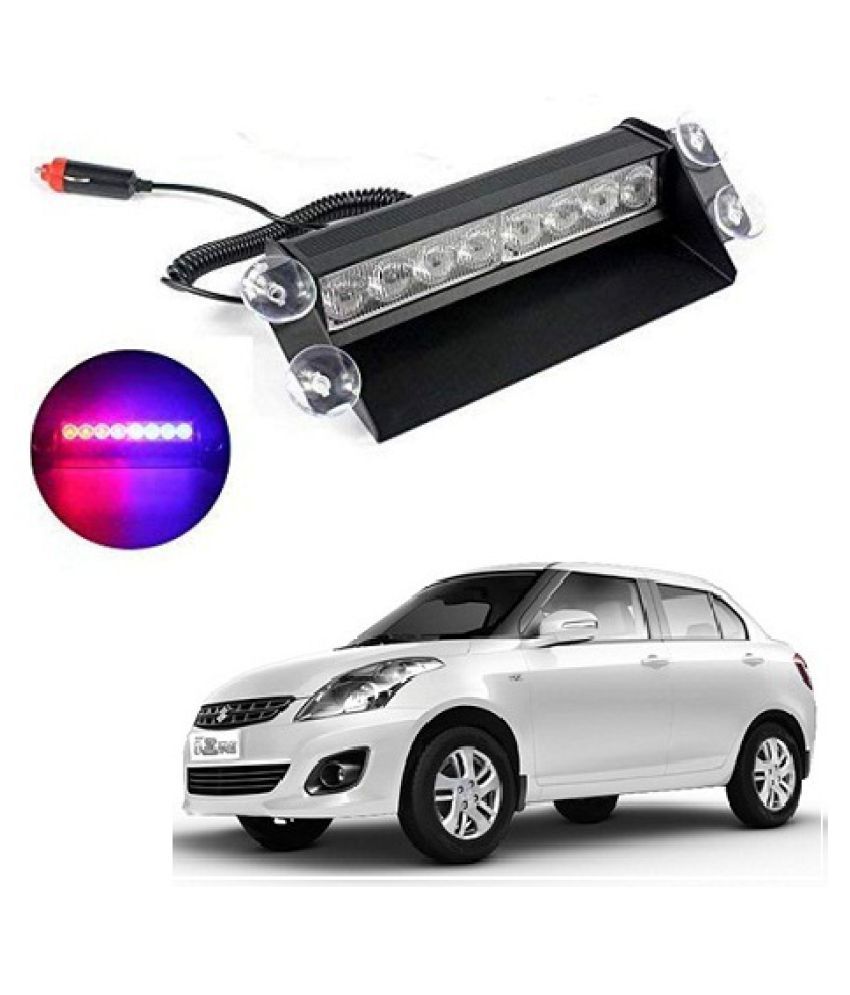 Trigcars Maruti Suzuki Swift Dzire 2006 Waterproof 8 Led Red Blue
