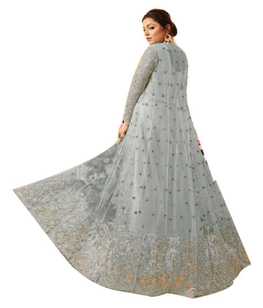grey ethnic wear