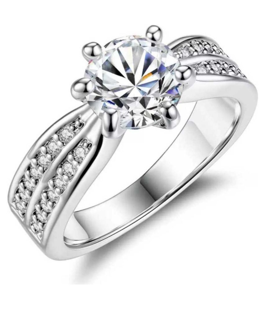 Stylish Love Valentine Solitaire Couple Ring Stainless ...