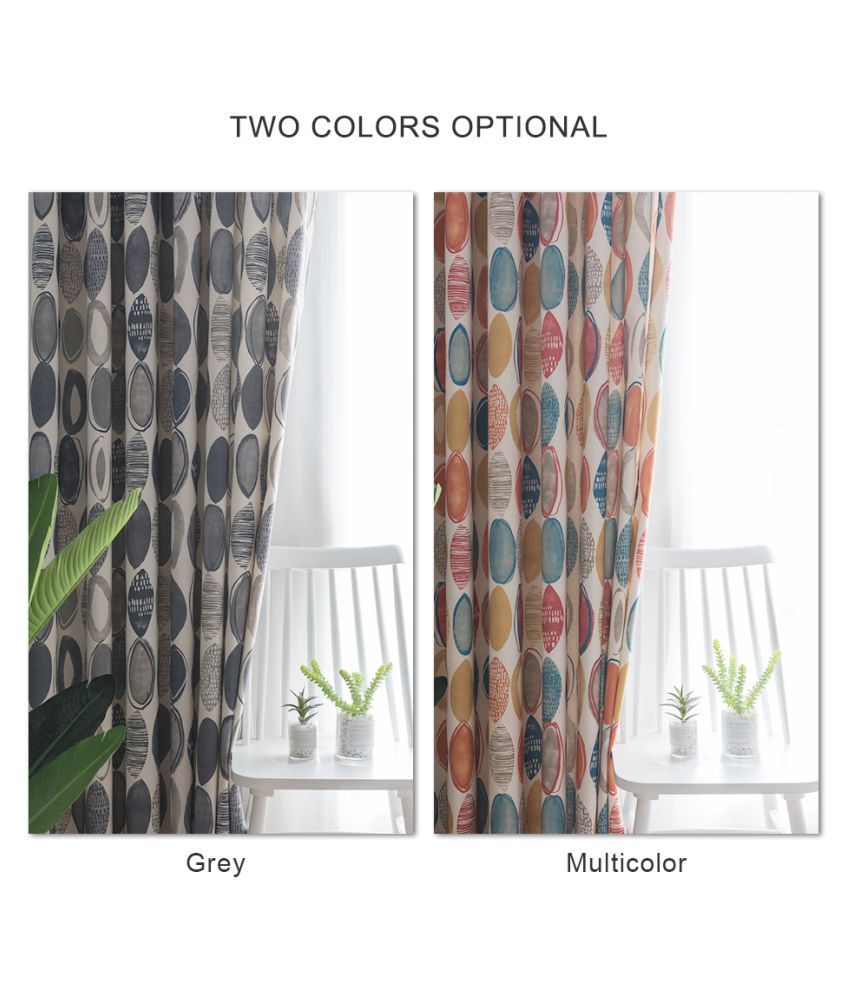 Cocoe Curtains Fashionable Simple Circles Pattern Curtain Living Room