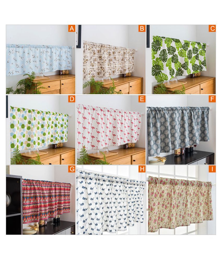 Cocoshope Curtains Valance Blue Green Tree Printing Blackout