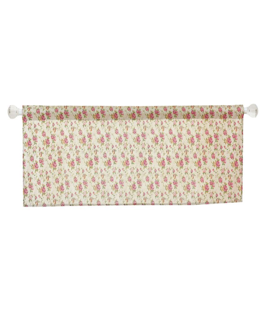 Cocoshope Curtains Valance Rose Printing Blackout Window Curtain