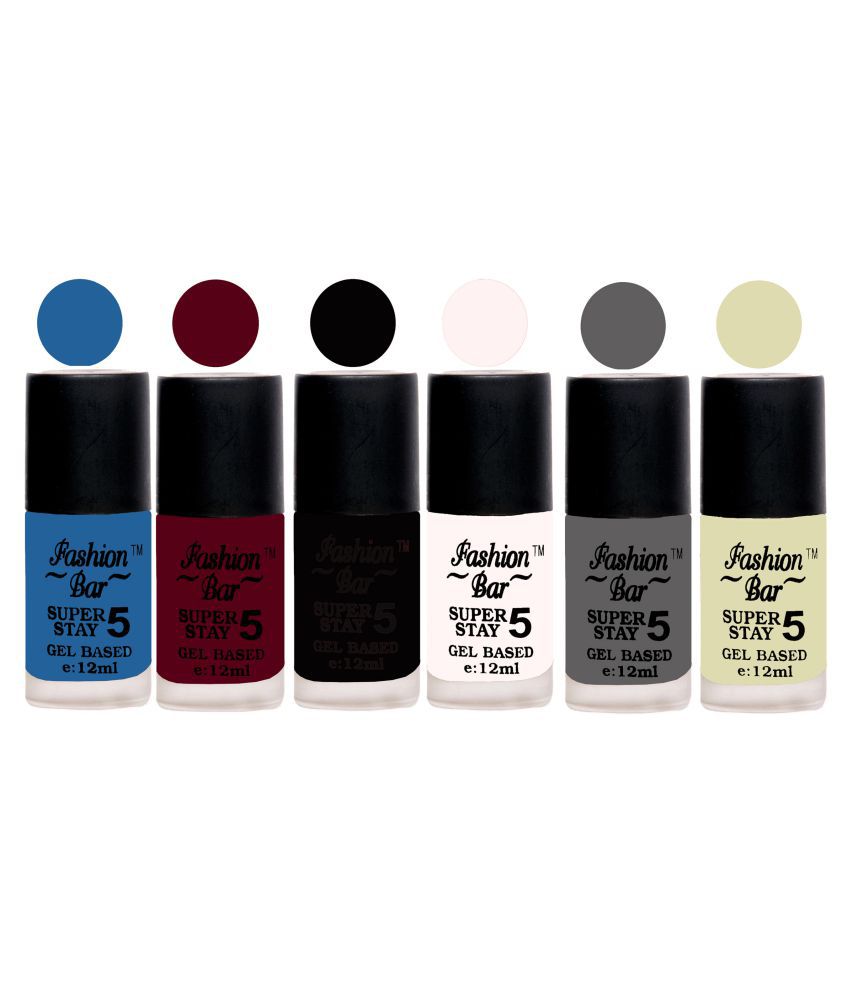 Fashion Bar Nail Polish Multi Matte Pack of 6 72 mL: Buy Fashion Bar Nail  Polish Multi Matte Pack of 6 72 mL at Best Prices in India - Snapdeal