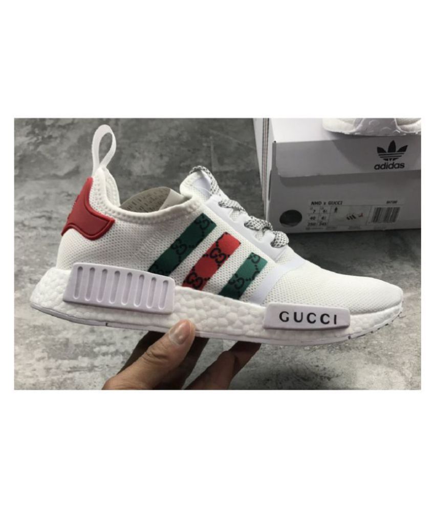 Best Replica Gucci X Adidas NMD R1 Light Gray HD Review from