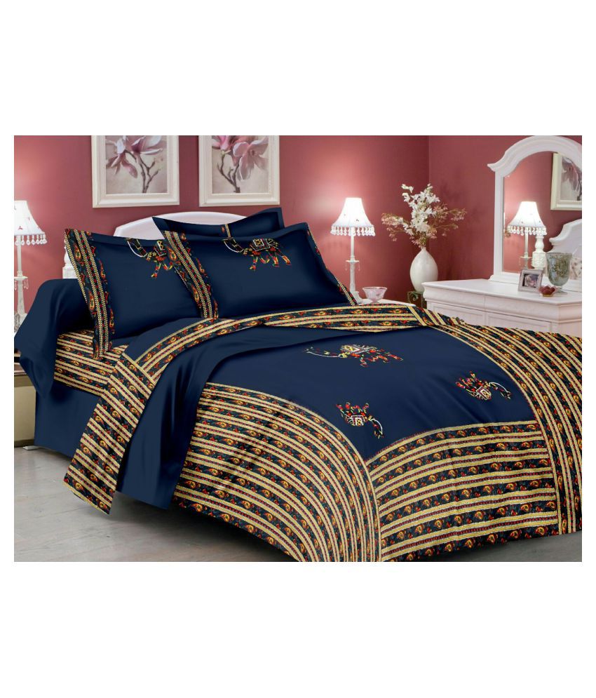     			Rangun Cotton Double Bedsheet with 2 Pillow Covers