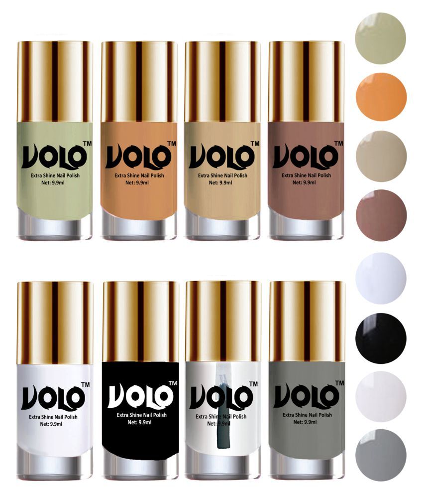     			VOLO High-Shine Long Lasting Non Toxic Nail Polish Professional Multi Glossy Pack of 8 79 mL