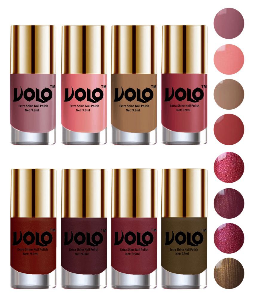     			VOLO High-Shine Long Lasting Non Toxic Nail Polish Professional Multi Glossy Pack of 8 79 mL