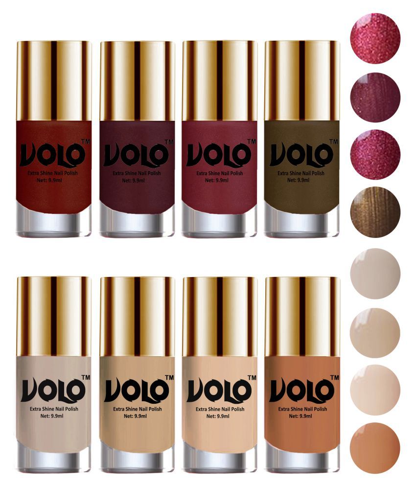     			VOLO High-Shine Long Lasting Non Toxic Nail Polish Professional Multi Glossy Pack of 8 79 mL