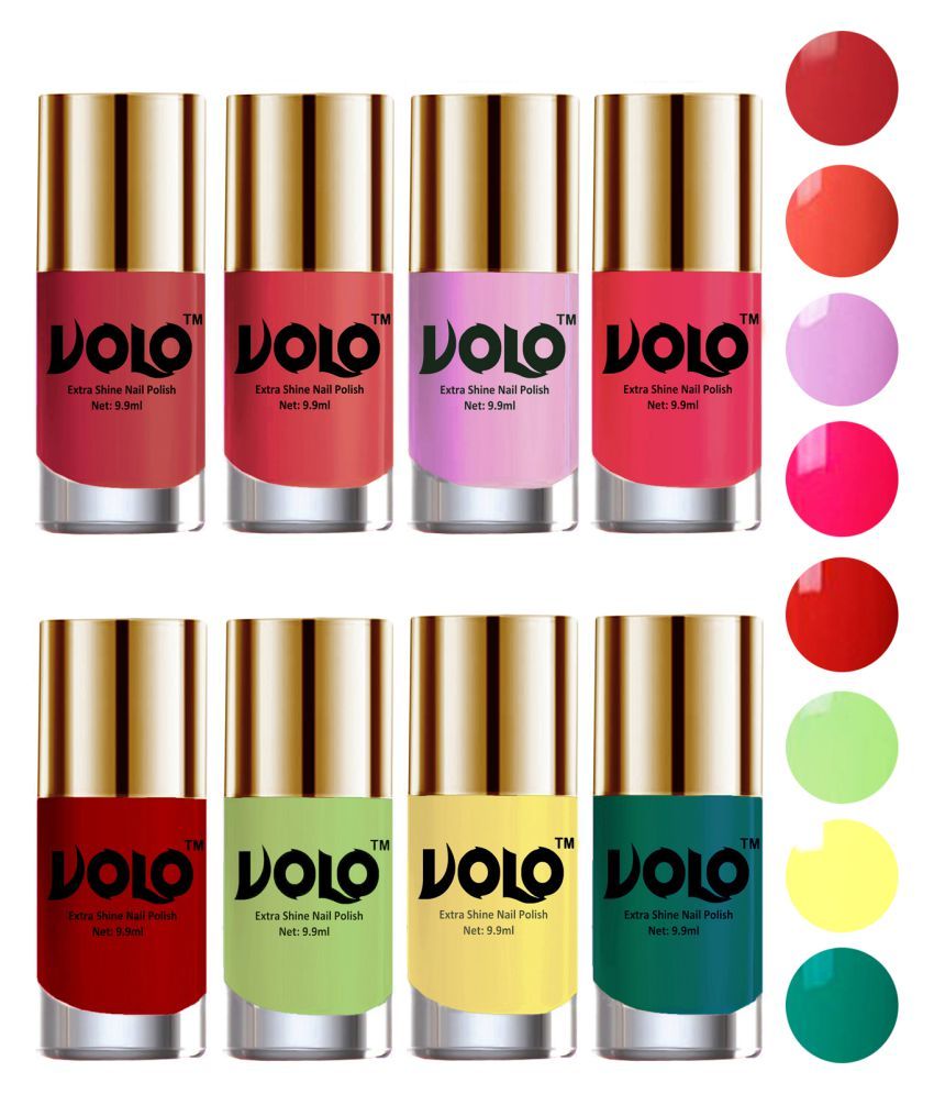     			VOLO High-Shine Long Lasting Non Toxic Nail Polish Professional Multi Glossy Pack of 8 79 mL