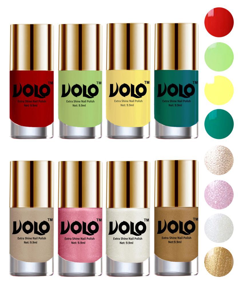     			VOLO High-Shine Long Lasting Non Toxic Nail Polish Professional Multi Glossy Pack of 8 79 mL