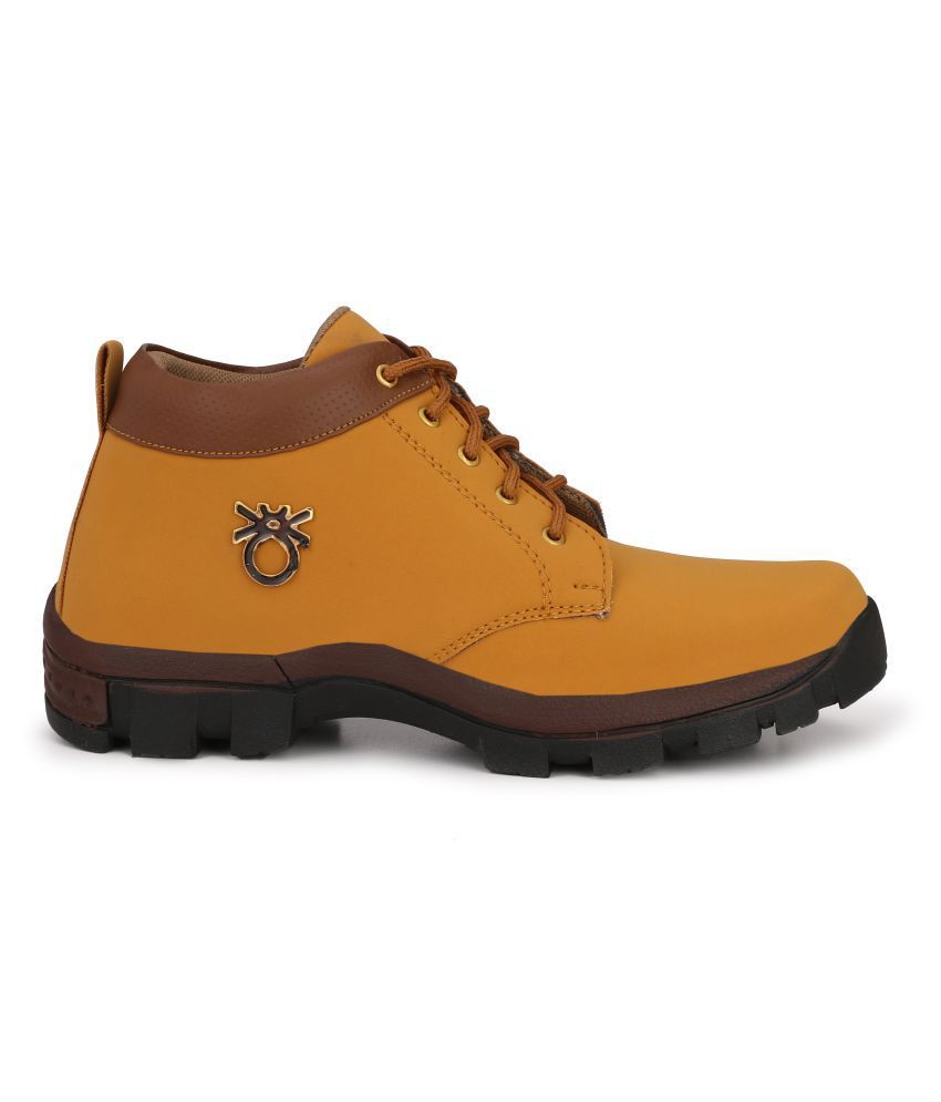 beige hiking boots