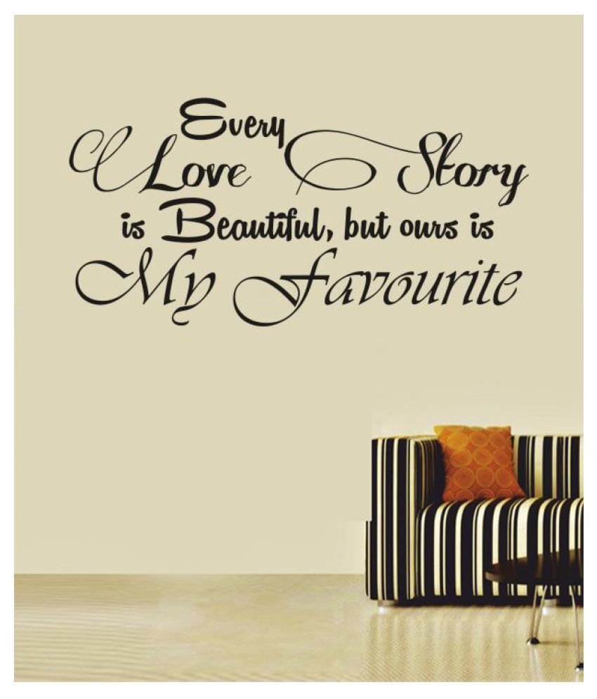Ritzy Love Story Wall Quotes Decal Motivational Quotes Sticker 60 x 30 cms Ritzy Love Story Wall Quotes Decal Motivational Quotes Sticker 60 x 30 cms