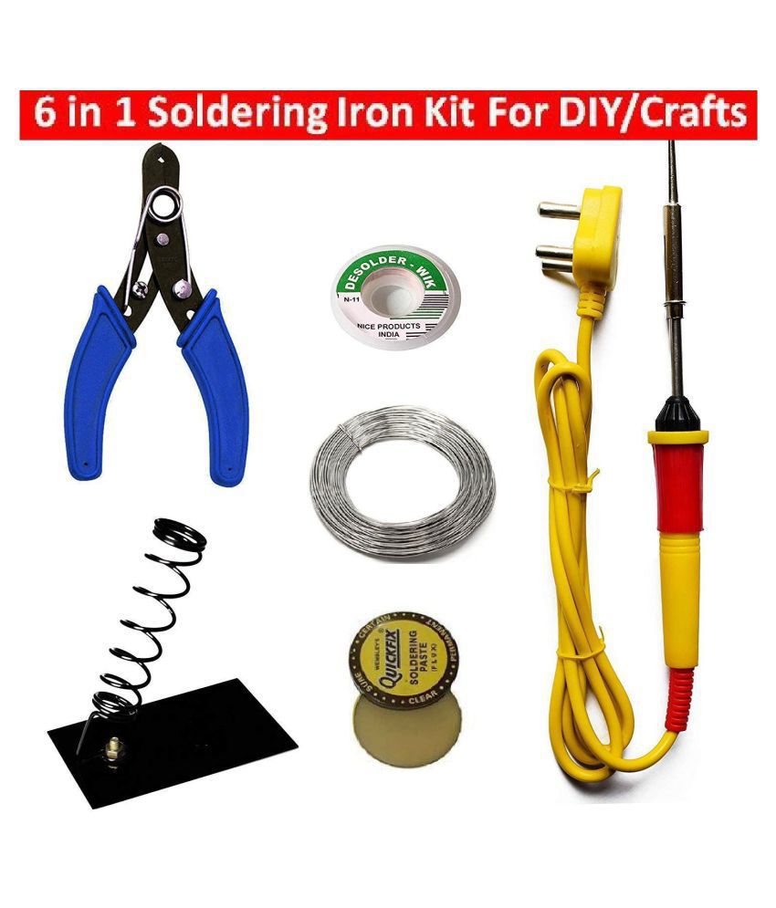     			TechDelivers 6 in 1 Electric Soldering/Welding Iron Kit For DIY/Crafts (Soldering Iron Heating Time 10-15 mins)