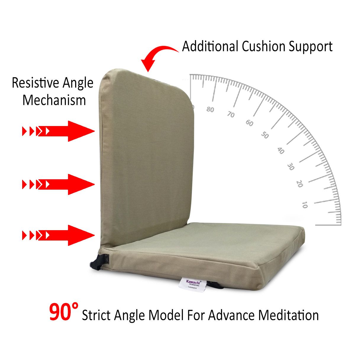 Kawachi Right Angle Back Support Portable Relaxing Folding Yoga