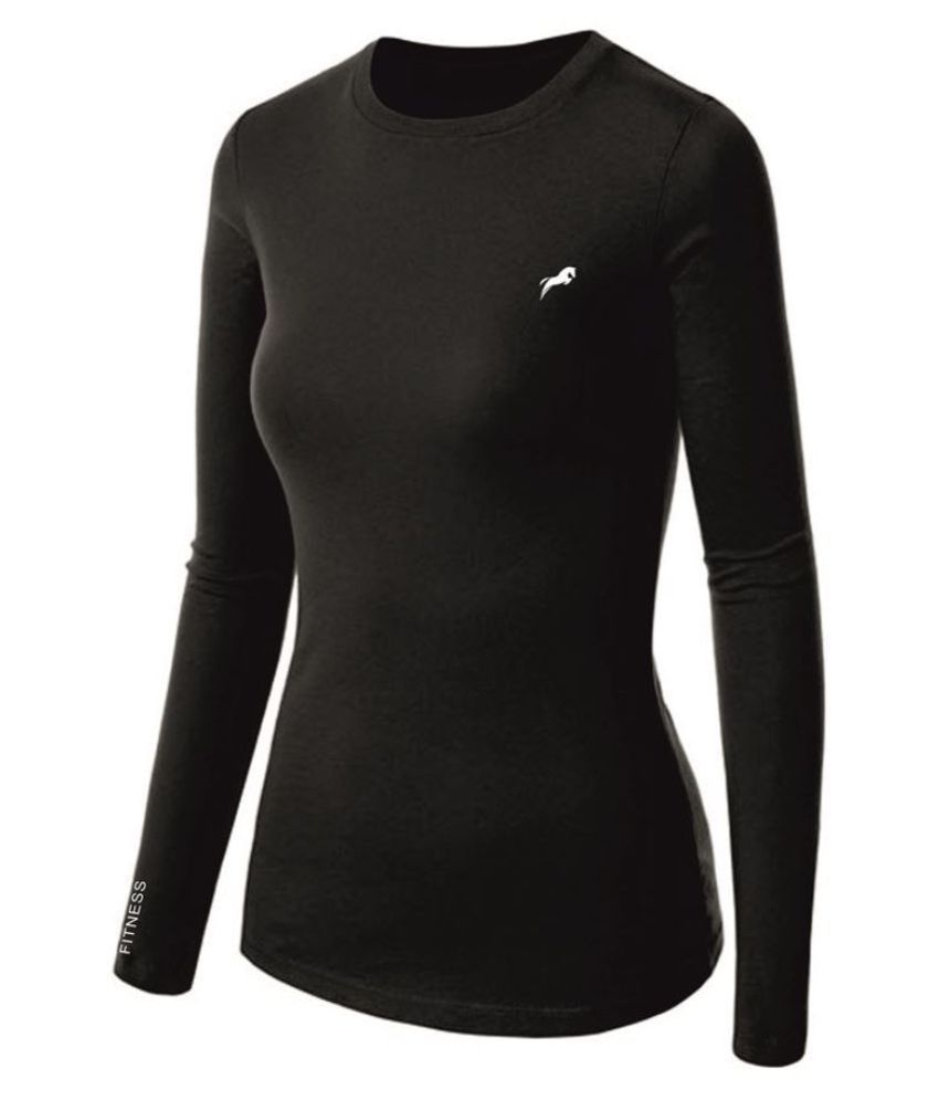 Rider Women Compression TShirt, Top Full Sleeve Plain Athletic Fit